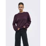 ONLY Only dam stickad tröja ONLSIMONI Pullover Mauve Wine MELANGE