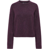 ONLY Only dam stickad tröja ONLSIMONI Pullover Mauve Wine MELANGE