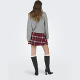 ONLY Only dam stickad tröja ONLSIMONI Pullover Medium grey melange
