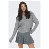 ONLY Only damstickad kofta ONLMAGGIE Knit Light Grey Melange