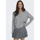 ONLY Only damstickad kofta ONLMAGGIE Knit Light Grey Melange