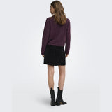 ONLY Only damstickad kofta ONLSIMONI Knit Mauve Wine MELANGE