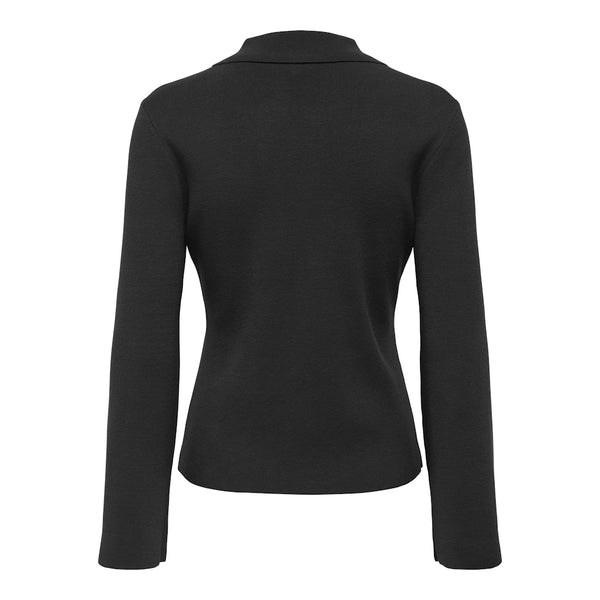 ONLY Only damstickad polotröja kofta ONLANDREA Knit Black