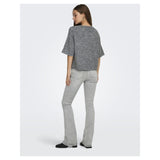 ONLY Only damstickad tröja ONLAZU Knit Dark grey melange