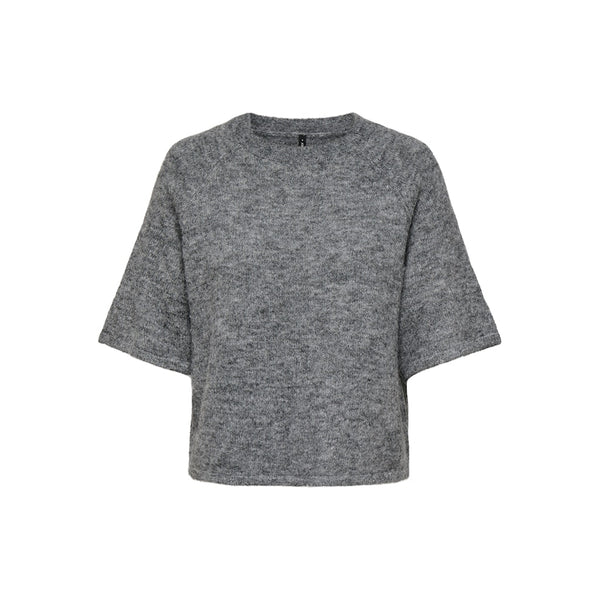 ONLY Only damstickad tröja ONLAZU Knit Dark grey melange