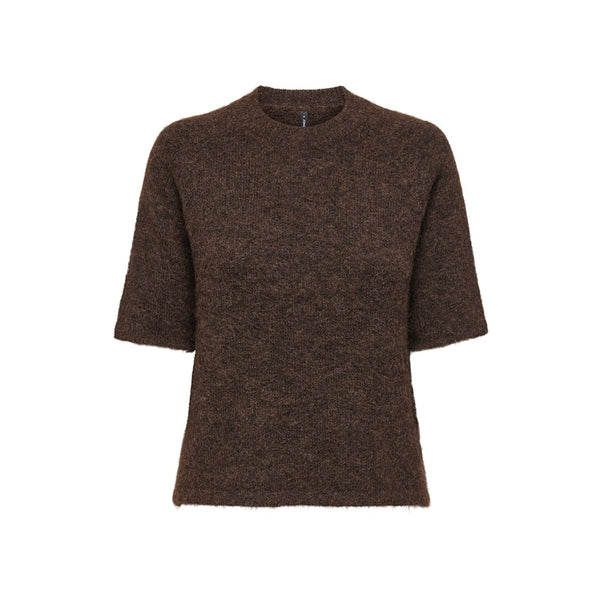 ONLY Only damstickad tröja ONLAZU Knit Seal Brown