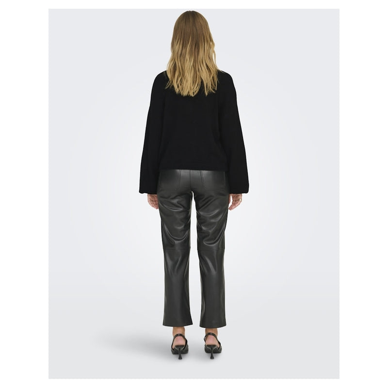 ONLY Only damstickad tröja ONLDONNA Knit Black