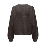 ONLY Only damstickad tröja ONLSIMONI Knit Coffee Bean