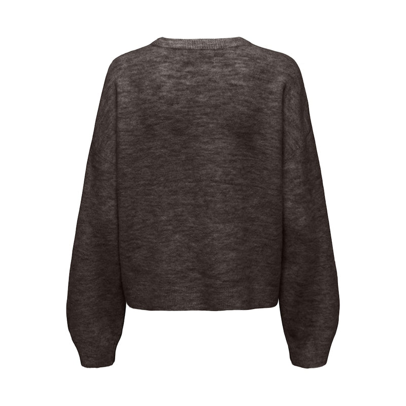 ONLY Only damstickad tröja ONLSIMONI Knit Coffee Bean