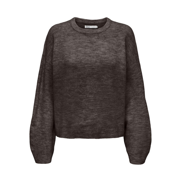 ONLY Only damstickad tröja ONLSIMONI Knit Coffee Bean