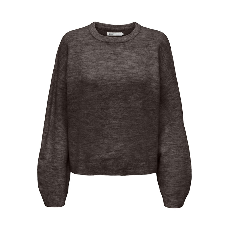 ONLY Only damstickad tröja ONLSIMONI Knit Coffee Bean