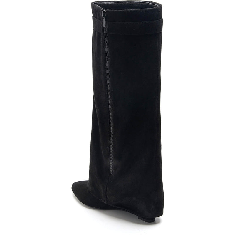 SHOES Ophelie dam folded boots 9623A-1 Restudsalg Black