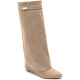 SHOES Ophelie dam folded boots 9623A-1 Restudsalg Kaki