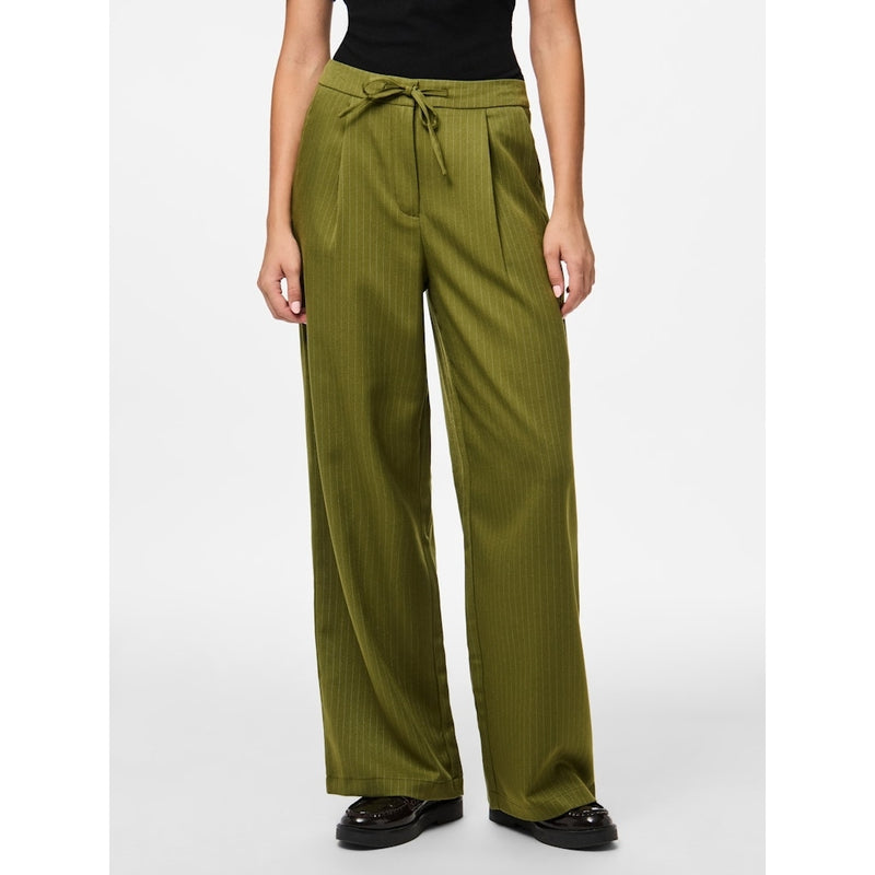 PIECES PIECES DAMBYXOR PCFALKA Pant Sphagnum Stripes