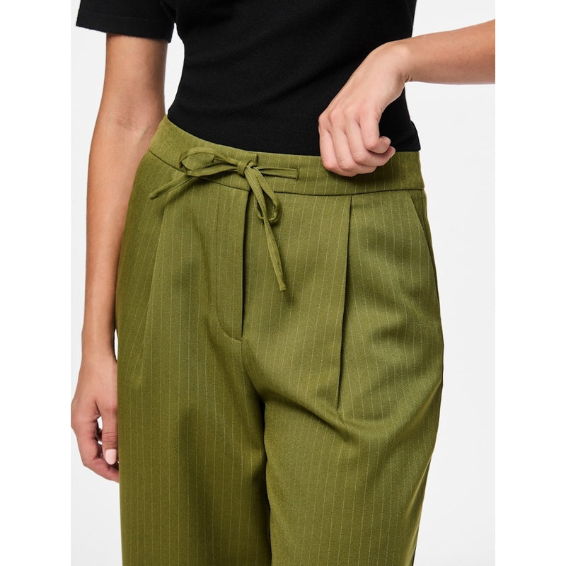 PIECES PIECES DAMBYXOR PCFALKA Pant Sphagnum Stripes