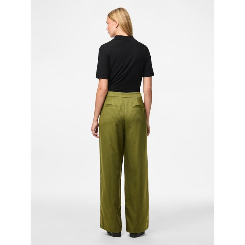 PIECES PIECES DAMBYXOR PCFALKA Pant Sphagnum Stripes