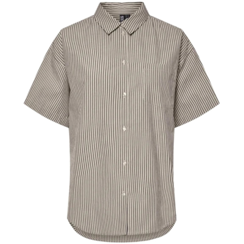 PIECES PIECES DAMSKJOL PCFEMME Shirt Birch Stripes Delicioso