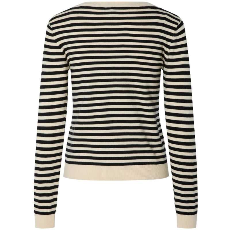 PIECES PIECES DAM CARDIGAN PCNORA Cardigan Birch Stripes black