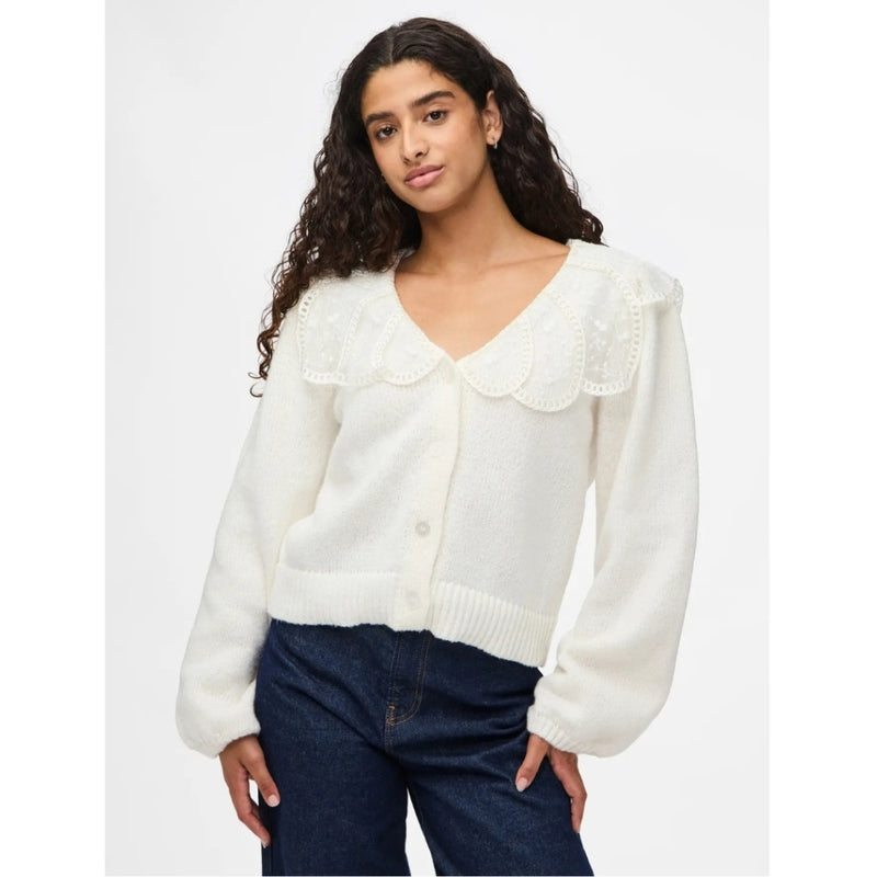 PIECES PIECES DAM KARDIGAN PCABBY Cardigan Cloud Dancer