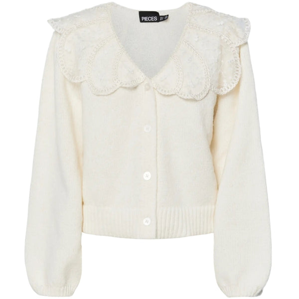 PIECES PIECES DAM KARDIGAN PCABBY Cardigan Cloud Dancer