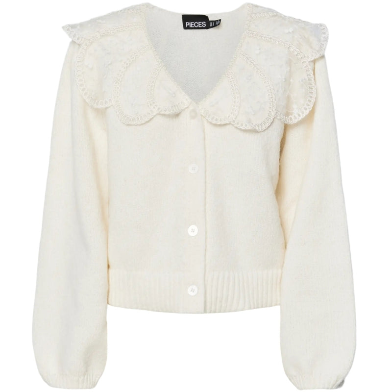 PIECES PIECES DAM KARDIGAN PCABBY Cardigan Cloud Dancer