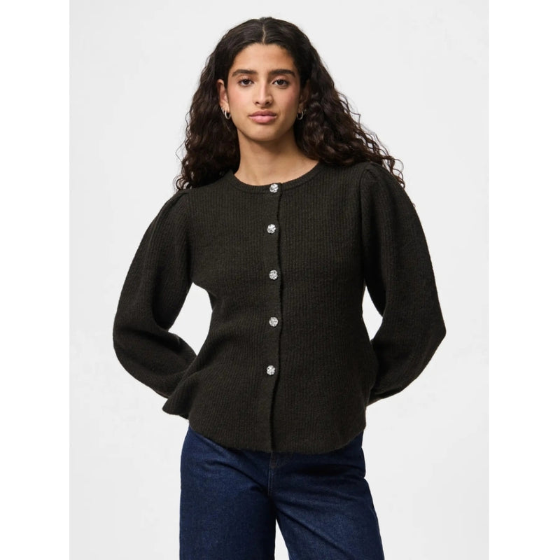 PIECES PIECES DAM KARDIGAN PCANNIE Cardigan Delicioso Silver Bottons