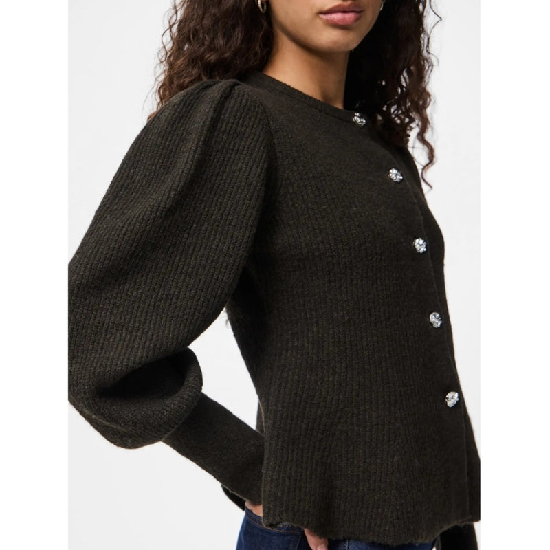 PIECES PIECES DAM KARDIGAN PCANNIE Cardigan Delicioso Silver Bottons