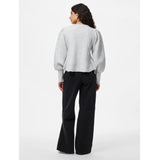 PIECES PIECES DAM KARDIGAN PCANNIE Cardigan Light Grey Melange Silver Buttons