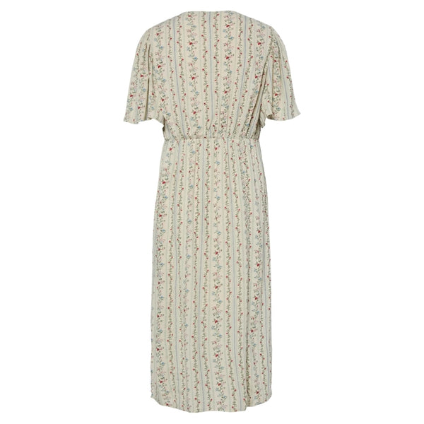 PIECES PIECES DAM KLÄNNING PCTAITLYN Dress Birch Striped Flower
