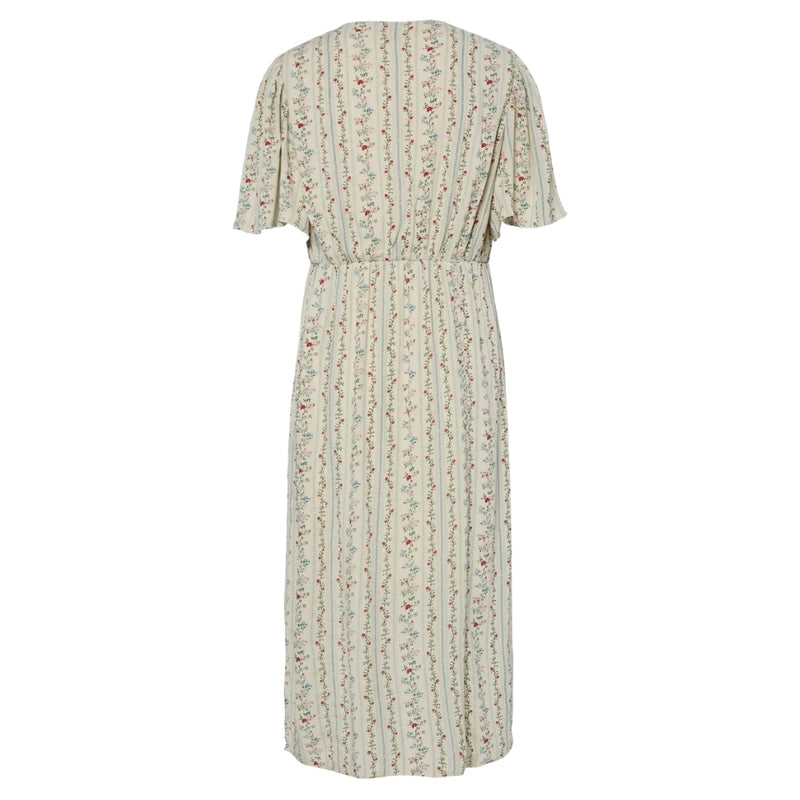 PIECES PIECES DAM KLÄNNING PCTAITLYN Dress Birch Striped Flower