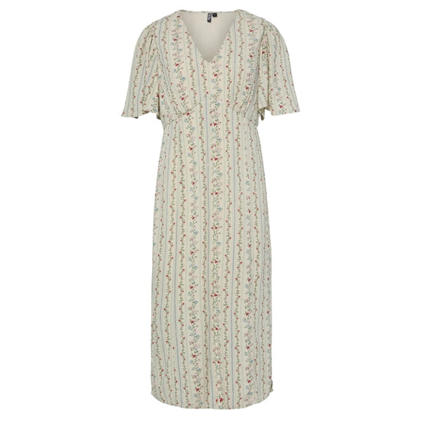 PIECES PIECES DAM KLÄNNING PCTAITLYN Dress Birch Striped Flower