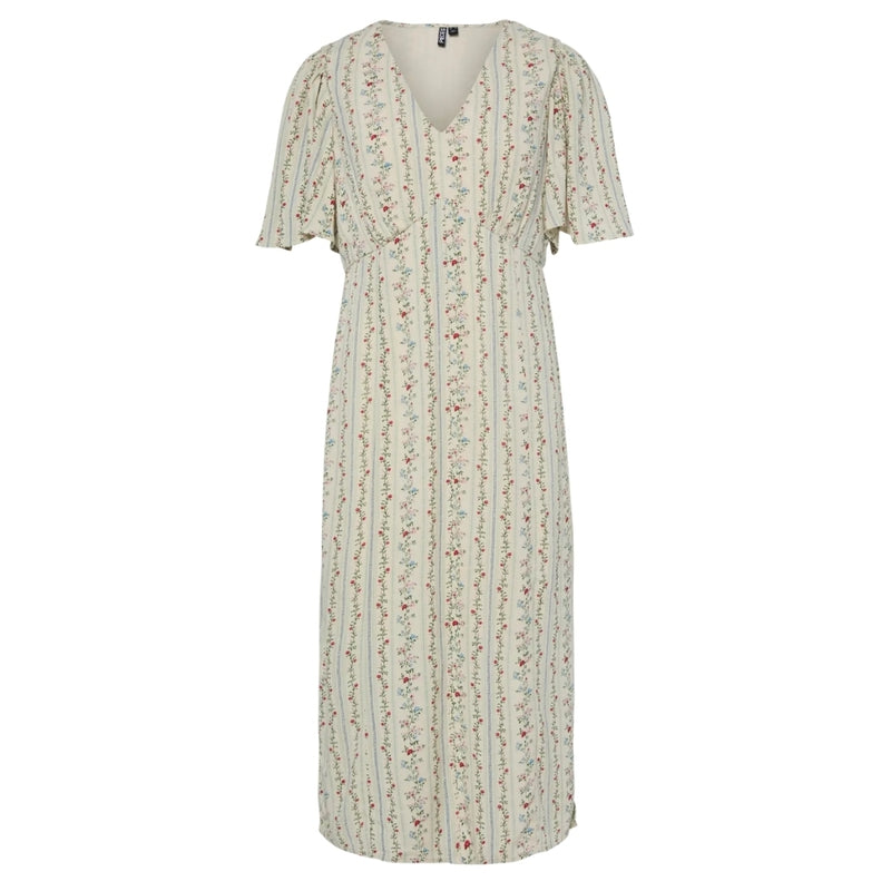 PIECES PIECES DAM KLÄNNING PCTAITLYN Dress Birch Striped Flower