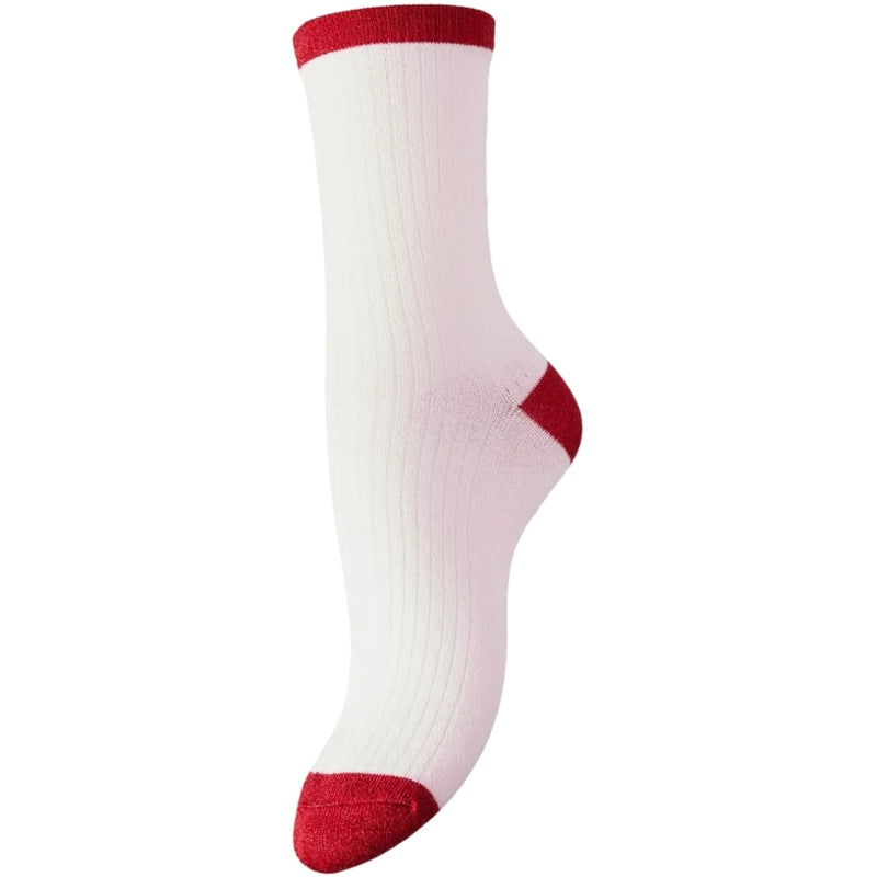 PIECES PIECES DAM STRUMPOR PCSEBBY Socks Pink-A-Boo GOJI BERRY