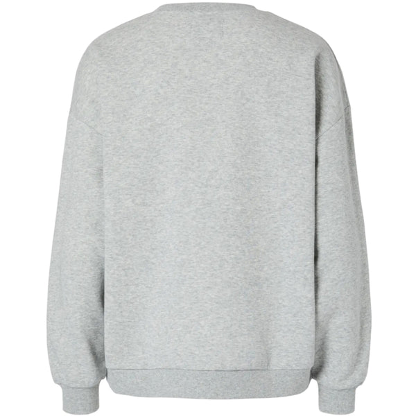 PIECES PIECES DAM SWEATSHIRT PCFORNIA Sweatshirt Light Grey Melange Rhubarb Cherry