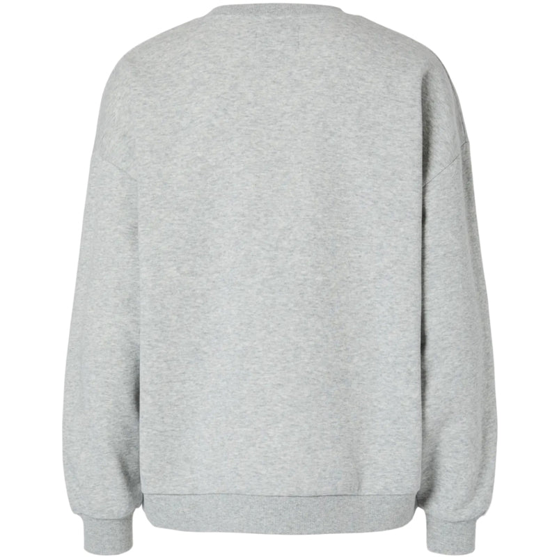 PIECES PIECES DAM SWEATSHIRT PCFORNIA Sweatshirt Light Grey Melange Rhubarb Cherry