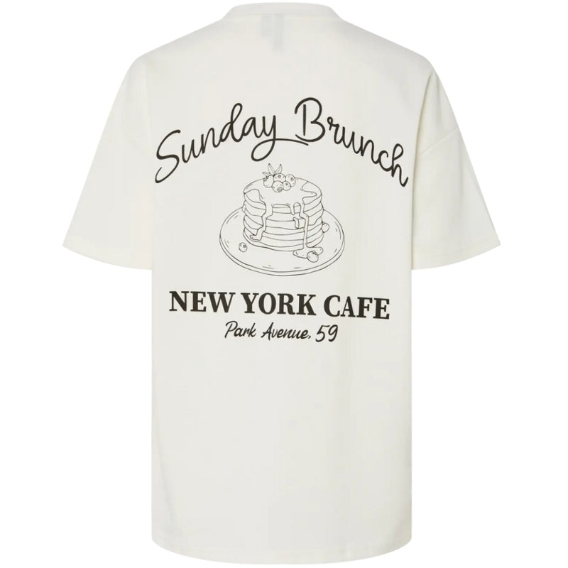 PIECES PIECES DAM T-SHIRT PCJELMA T-shirt Coconut Milk Delicioso Sunday Brunch
