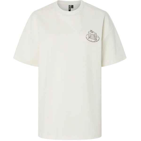PIECES PIECES DAM T-SHIRT PCJELMA T-shirt Coconut Milk Delicioso Sunday Brunch
