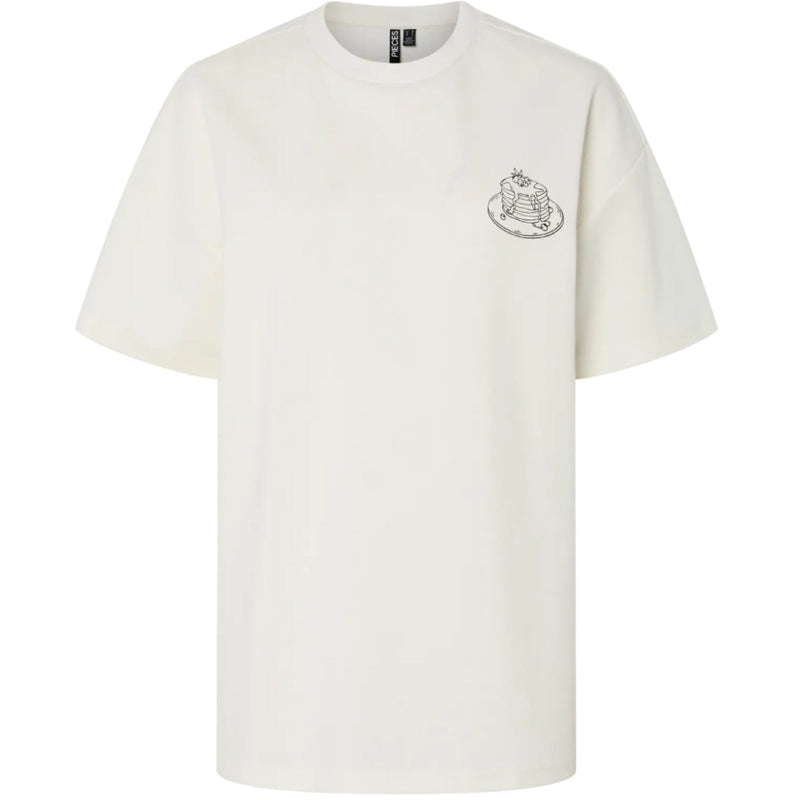 PIECES PIECES DAM T-SHIRT PCJELMA T-shirt Coconut Milk Delicioso Sunday Brunch