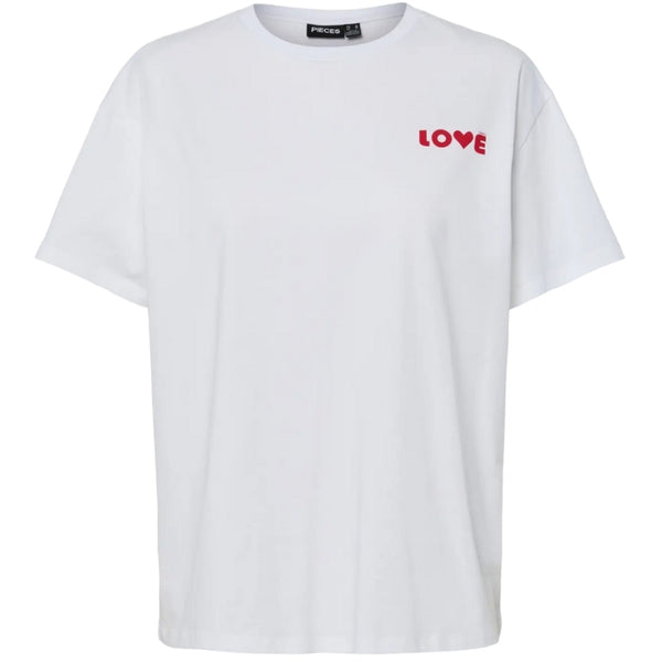 PIECES PIECES DAM T-SHIRT PCJINDLE T-shirt Bright White Love