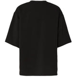 PIECES PIECES DAM T-SHIRT PCMUNA T-shirt Black WHITE EMBRODERY