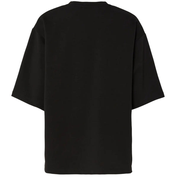 PIECES PIECES DAM T-SHIRT PCMUNA T-shirt Black WHITE EMBRODERY