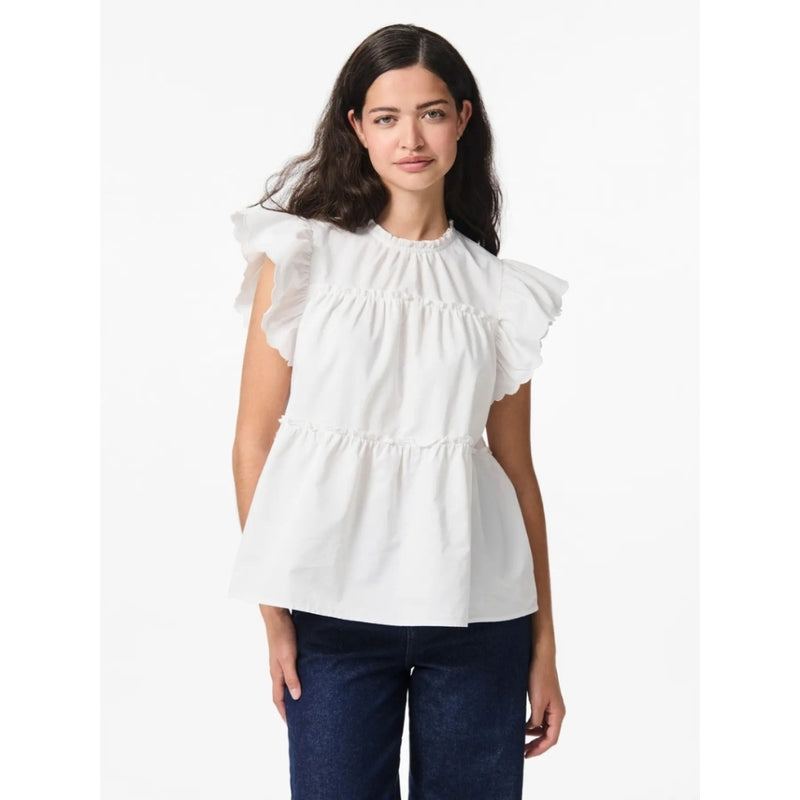 PIECES PIECES DAM TOPP PCJILLA Top Bright White