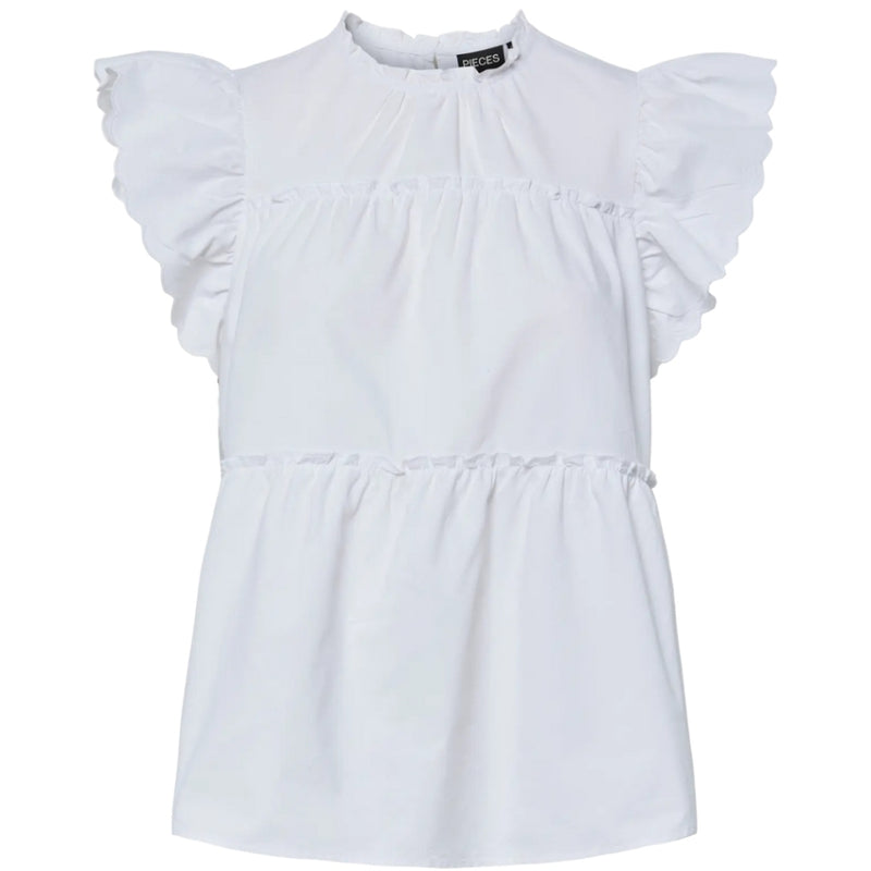 PIECES PIECES DAM TOPP PCJILLA Top Bright White
