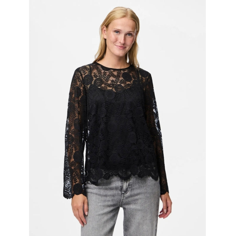 PIECES PIECES DAM TOP PCOLLINE Top Black