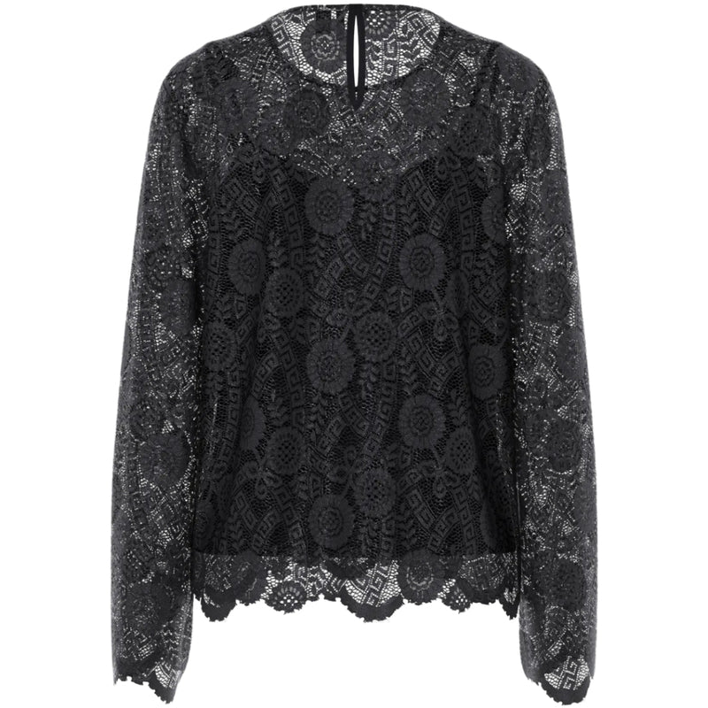 PIECES PIECES DAM TOP PCOLLINE Top Black