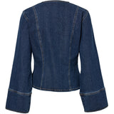 PIECES PIECES Dam Skjorta PCFlora Shirt Dark Blue Denim