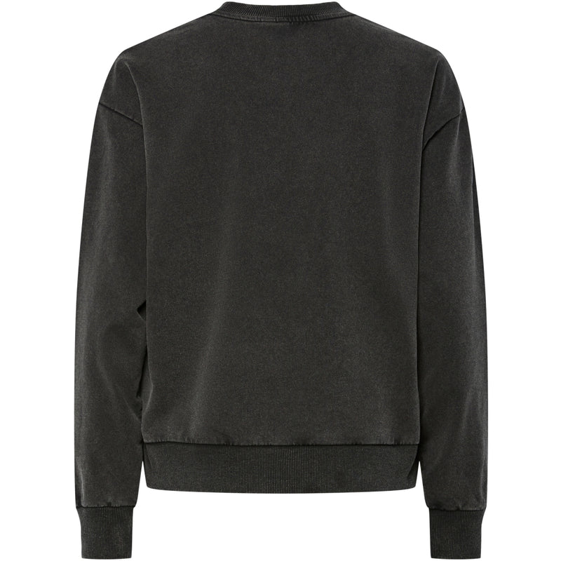 PIECES PIECES Dam Sweatshirt PCChilli Sweatshirt Black Washed