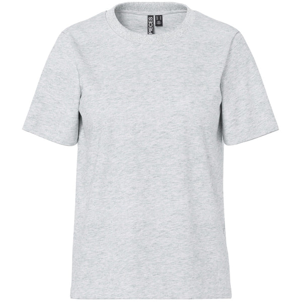 PIECES PIECES Dam T-shirts PCRIA T-shirt Light Grey Melange