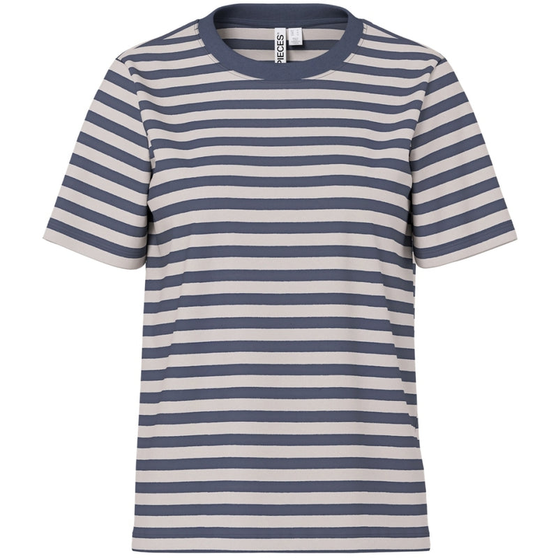 PIECES PIECES Dam T-shirts PCRia T-shirt Ombre Blue SILVER GREY