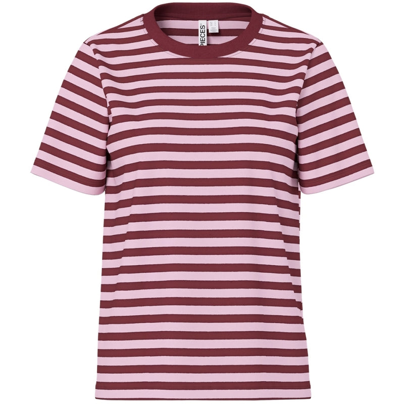 PIECES PIECES Dam T-shirts PCRia T-shirt Tawny Port ROSEATE SPOONBILL